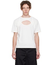 T-shirt girocollo bianca di Dion Lee