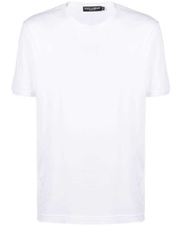 T-shirt girocollo bianca di Dolce & Gabbana