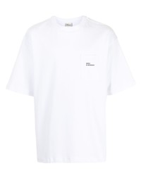 T-shirt girocollo bianca di Drôle De Monsieur