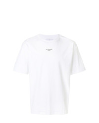 T-shirt girocollo bianca di Drôle De Monsieur