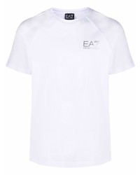 T-shirt girocollo bianca di Ea7 Emporio Armani