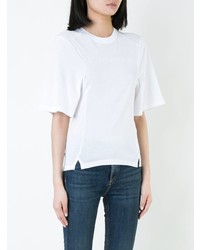 T-shirt girocollo bianca di Dust