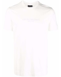 T-shirt girocollo bianca di Emporio Armani