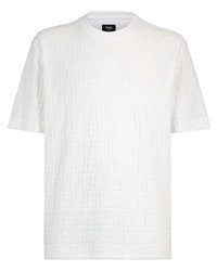 T-shirt girocollo bianca di Fendi