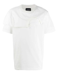 T-shirt girocollo bianca di Fengchen Wang