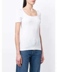 T-shirt girocollo bianca di Blanca