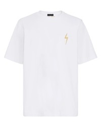 T-shirt girocollo bianca di Giuseppe Zanotti
