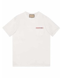 T-shirt girocollo bianca di Gucci