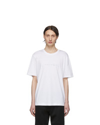 T-shirt girocollo bianca di Helmut Lang