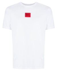 T-shirt girocollo bianca di Hugo