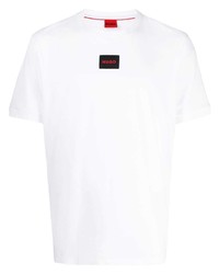T-shirt girocollo bianca di Hugo