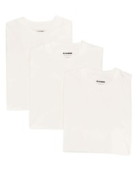 T-shirt girocollo bianca di Jil Sander