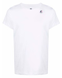 T-shirt girocollo bianca di Kway