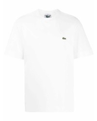T-shirt girocollo bianca di Lacoste