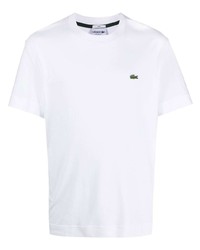 T-shirt girocollo bianca di Lacoste