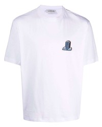 T-shirt girocollo bianca di Lanvin