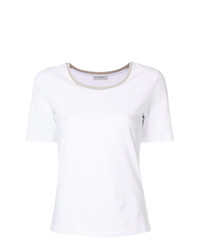 T-shirt girocollo bianca di Le Tricot Perugia