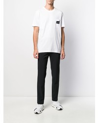 T-shirt girocollo bianca di Calvin Klein