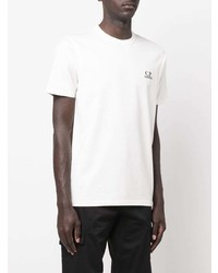 T-shirt girocollo bianca di C.P. Company