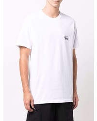 T-shirt girocollo bianca di Stussy