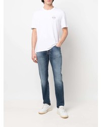 T-shirt girocollo bianca di Jacob Cohen