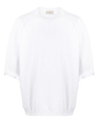 T-shirt girocollo bianca di Maison Flaneur