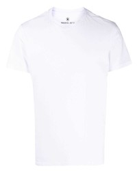 T-shirt girocollo bianca di Manuel Ritz