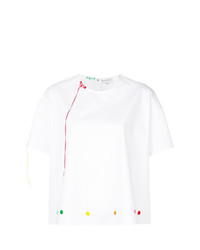T-shirt girocollo bianca di Mira Mikati