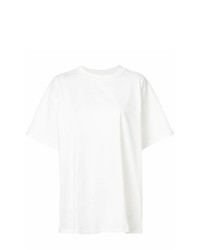 T-shirt girocollo bianca di MM6 MAISON MARGIELA