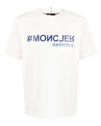 T-shirt girocollo bianca di MONCLER GRENOBLE