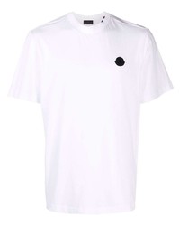 T-shirt girocollo bianca di Moncler