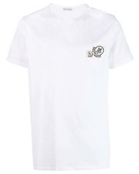 T-shirt girocollo bianca di Moncler