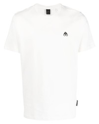 T-shirt girocollo bianca di Moose Knuckles