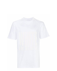 T-shirt girocollo bianca di Neil Barrett