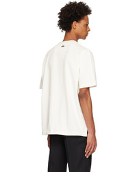 T-shirt girocollo bianca di Solid Homme