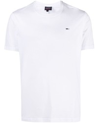 T-shirt girocollo bianca di Paul & Shark