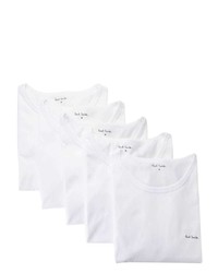 T-shirt girocollo bianca di Paul Smith
