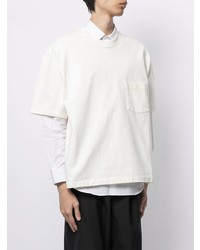 T-shirt girocollo bianca di Auralee