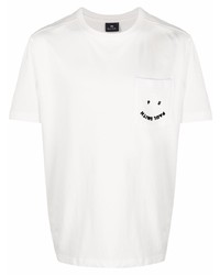 T-shirt girocollo bianca di PS Paul Smith