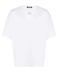T-shirt girocollo bianca di Raf Simons
