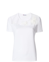 T-shirt girocollo bianca di RED Valentino