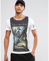 T-shirt girocollo bianca di Religion