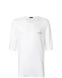 T-shirt girocollo bianca di Riccardo Comi
