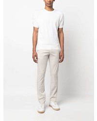 T-shirt girocollo bianca di Corneliani