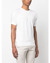 T-shirt girocollo bianca di Corneliani