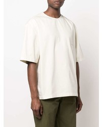 T-shirt girocollo bianca di Lemaire