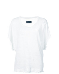 T-shirt girocollo bianca di RtA