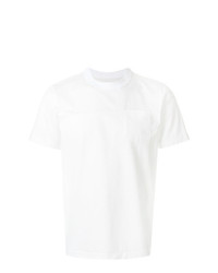 T-shirt girocollo bianca di Sacai