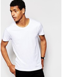 T-shirt girocollo bianca di Selected