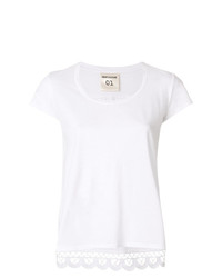 T-shirt girocollo bianca di Semicouture